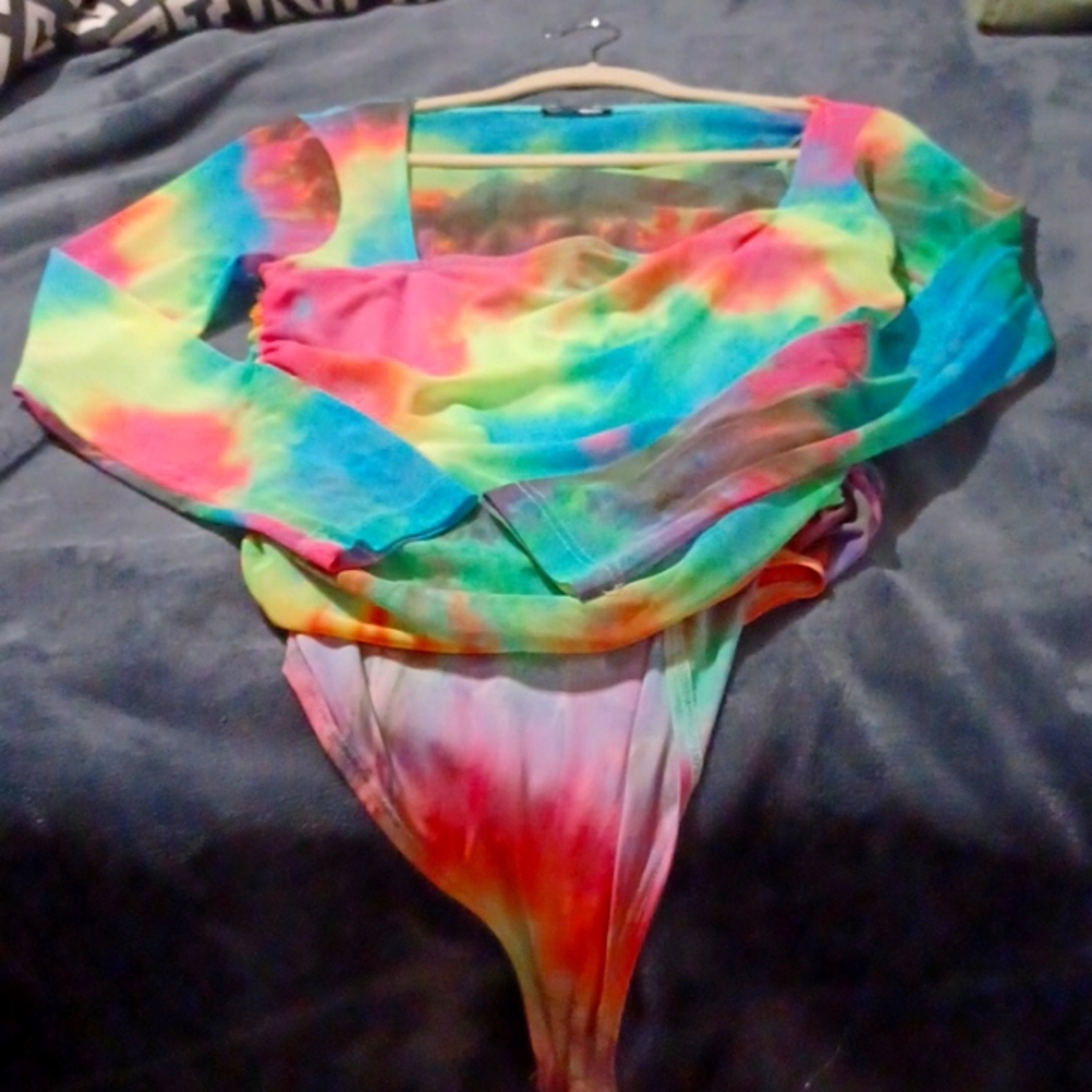 Fashion Nova Rainbow 🌈 Bodysuit 1X